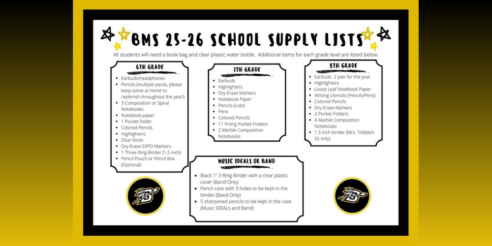 Supplies List