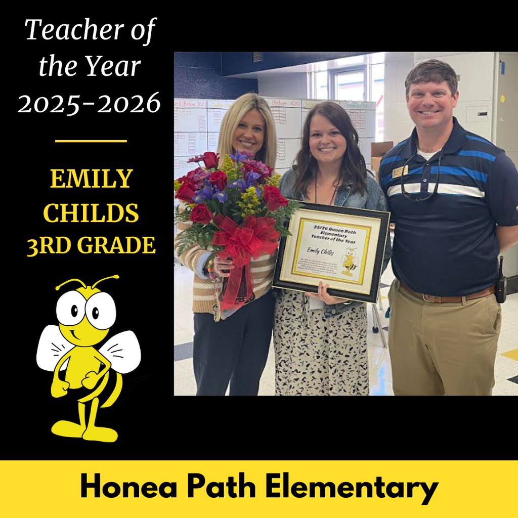 Congratulations to Mrs. Emily Childs, our teacher of the year!