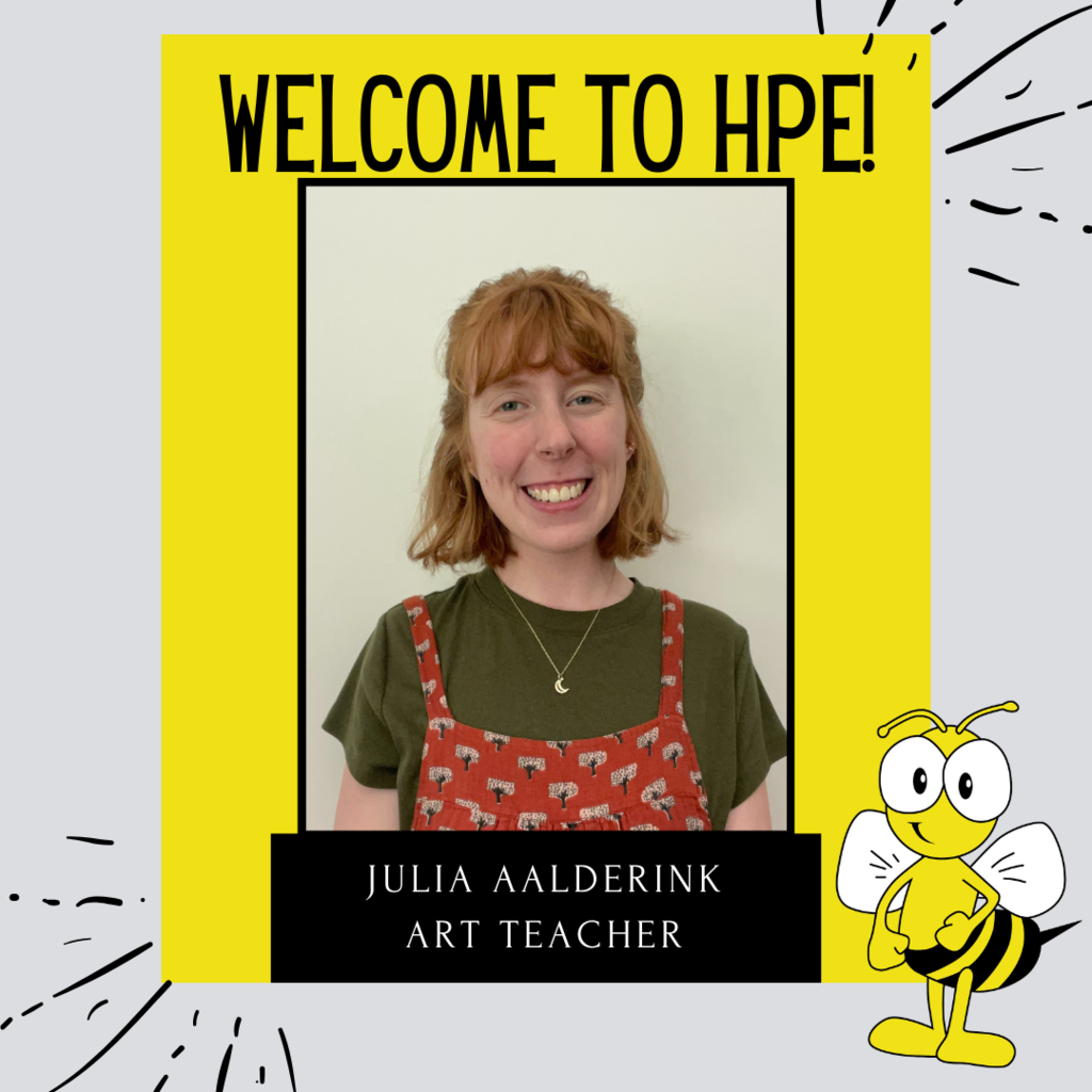 We are so excited to welcome Ms. Julia Aalderink to Honea Path Elementary! Ms. Aalderink will be our new art teacher.