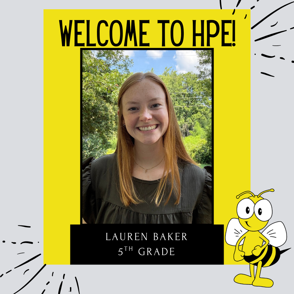We are so excited to welcome Ms. Lauren Baker to her new role at Honea Path Elementary! Ms. Baker will be joining our 5th grade team after student teaching and being a substitute teacher last year.