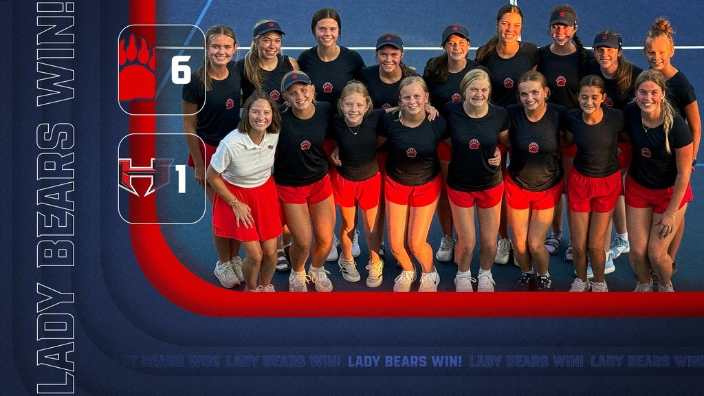 Congratulations to our Lady Bears Tennis Team on their win tonight. Go Bears!