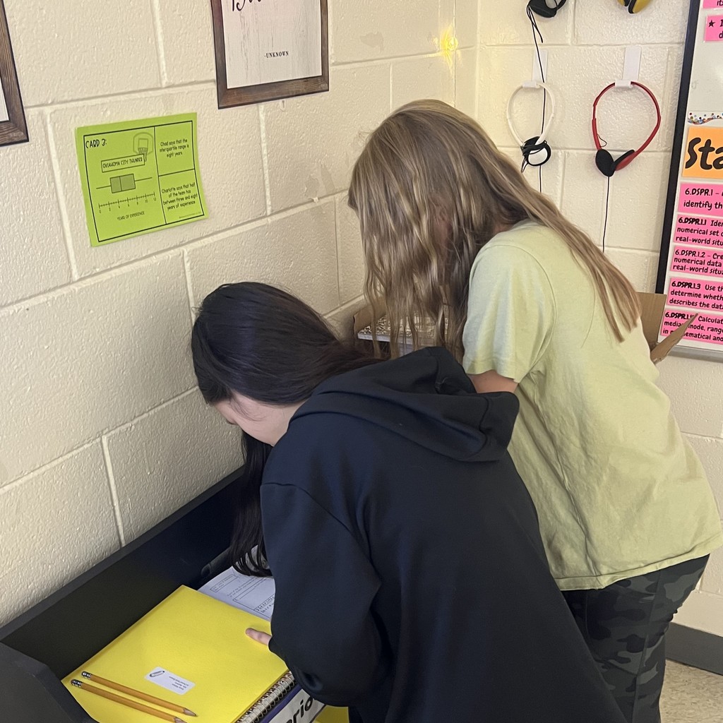 Mrs. Baldwin’s math classes crunched the numbers and brought data to life! They completed a partner work error analysis with box plots. These young statisticians are mastering the art of analysis!