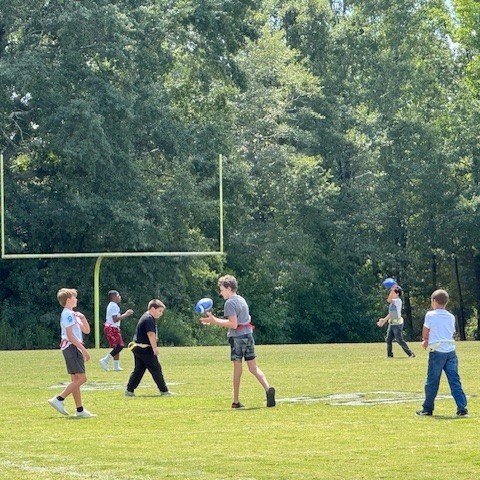 Coach O’Brien is getting the 6th grade boys game-ready!