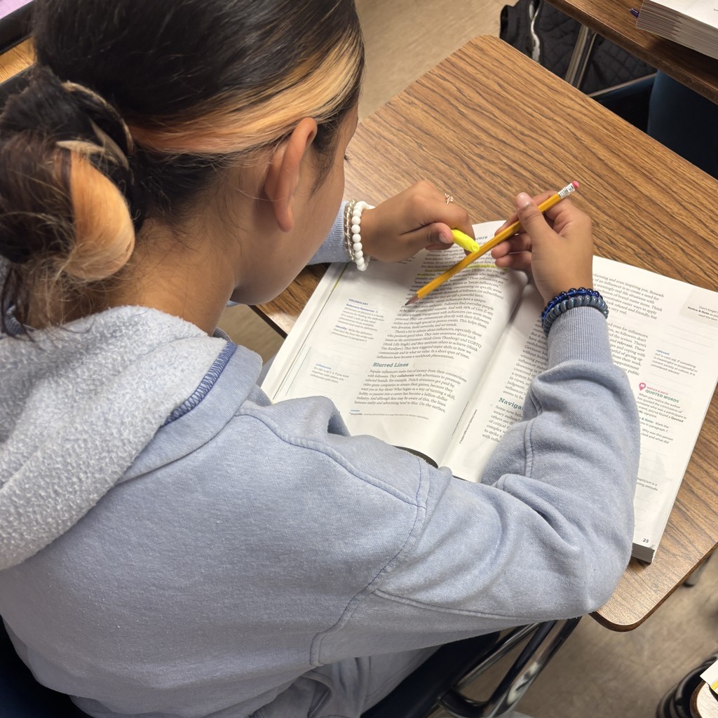 ELA students worked together in a Jigsaw activity