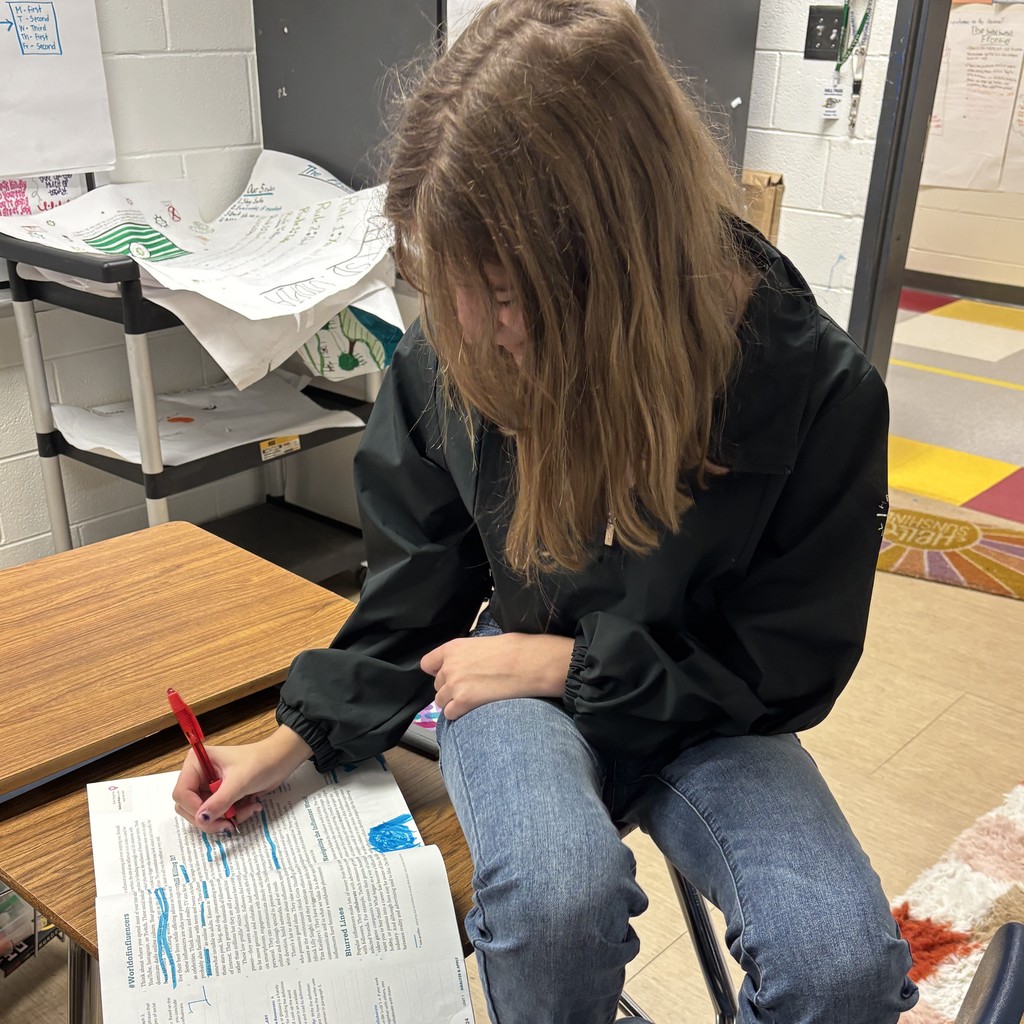 ELA students worked together in a Jigsaw activity