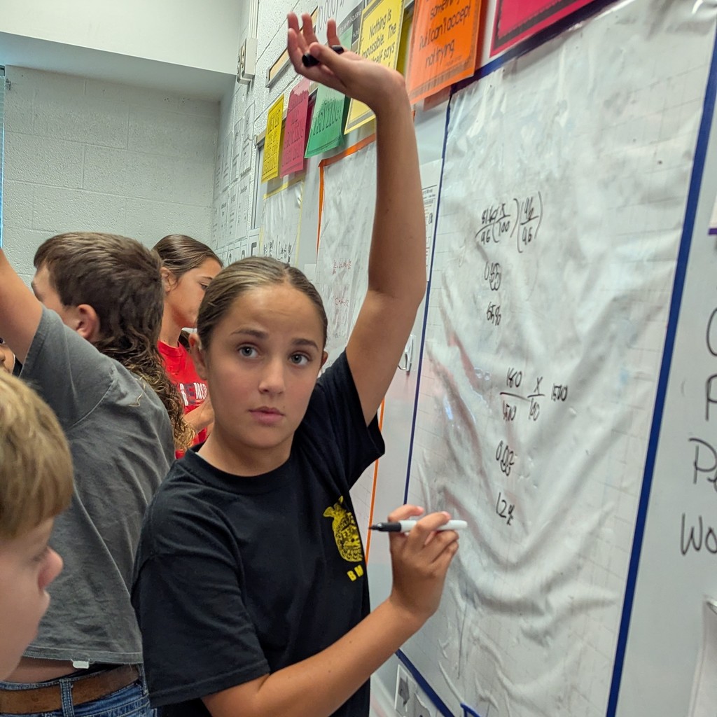 Mrs. Danko’s students collaborated in teams to tackle problem-solving together. 