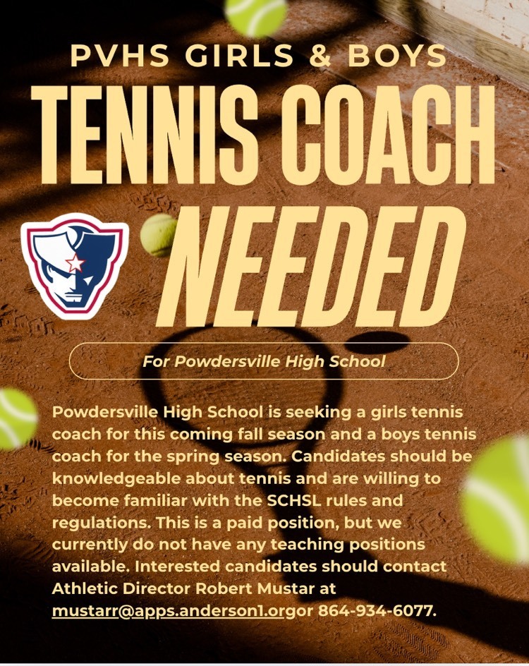 image with tennis coach requirements and contact information
