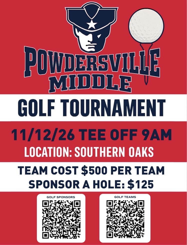 image with details for PVMS golf tournament.