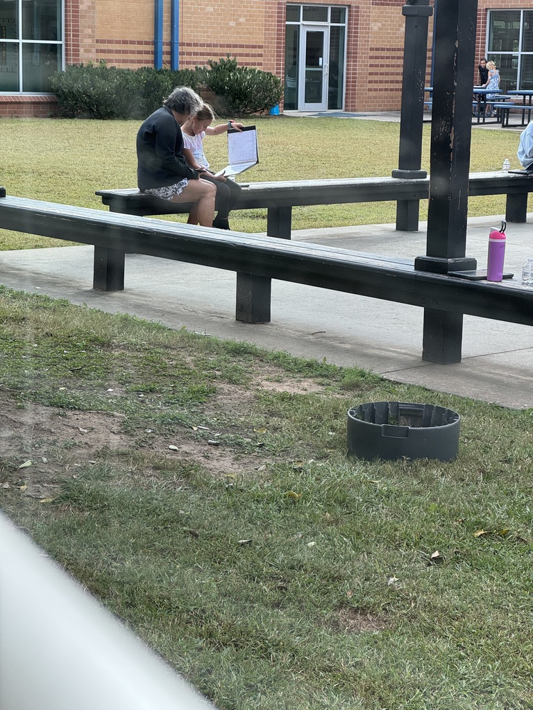 4th Grade Student Led Conference Phillips Class - Grandma and Granddaughter - Outside