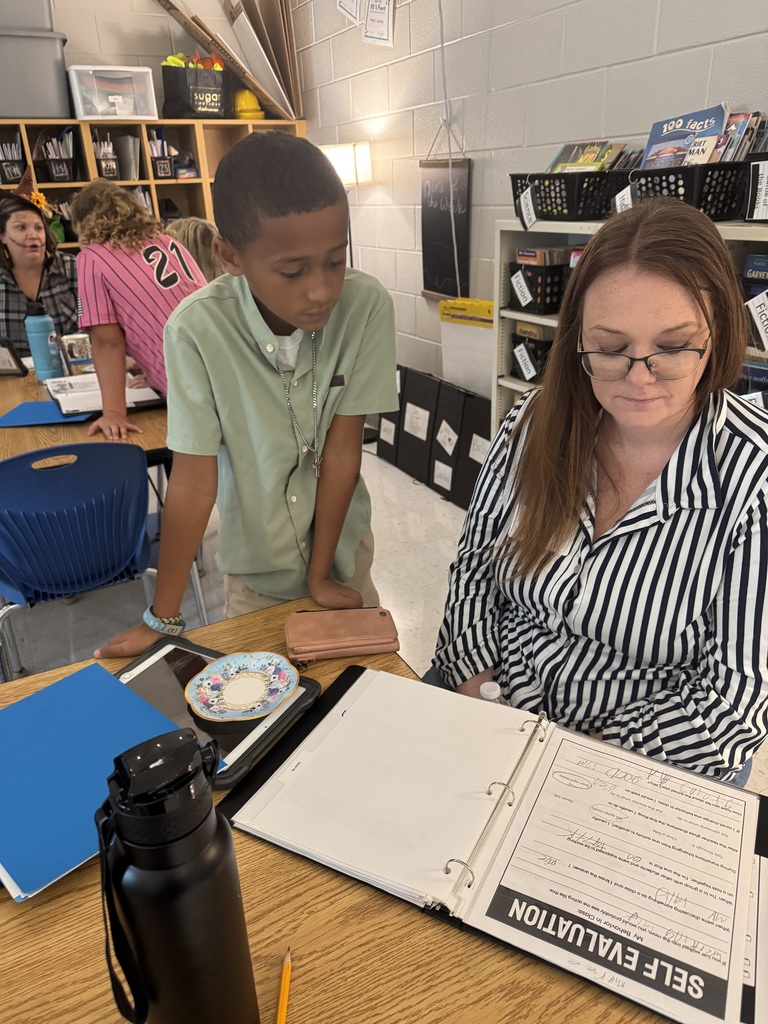 4th Grade Student Led Conference Phillips Class - Mom and Son