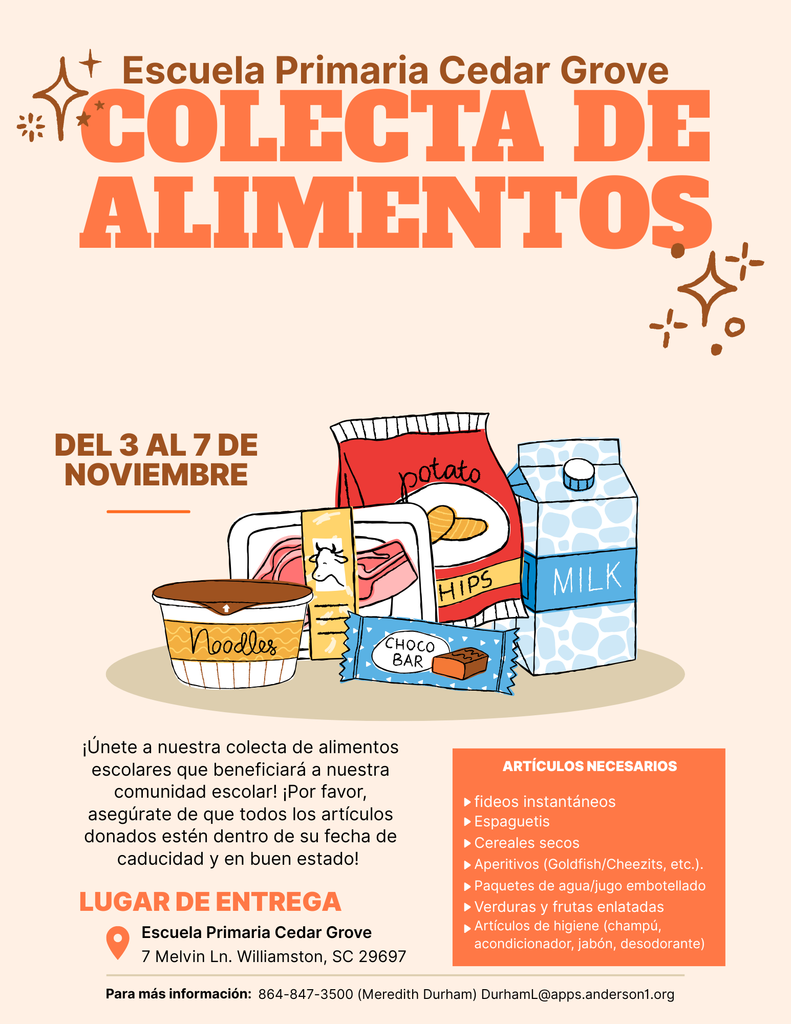 Food Drive Flyer in Spanish