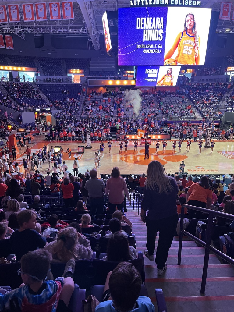 Clemson basketball in game shot