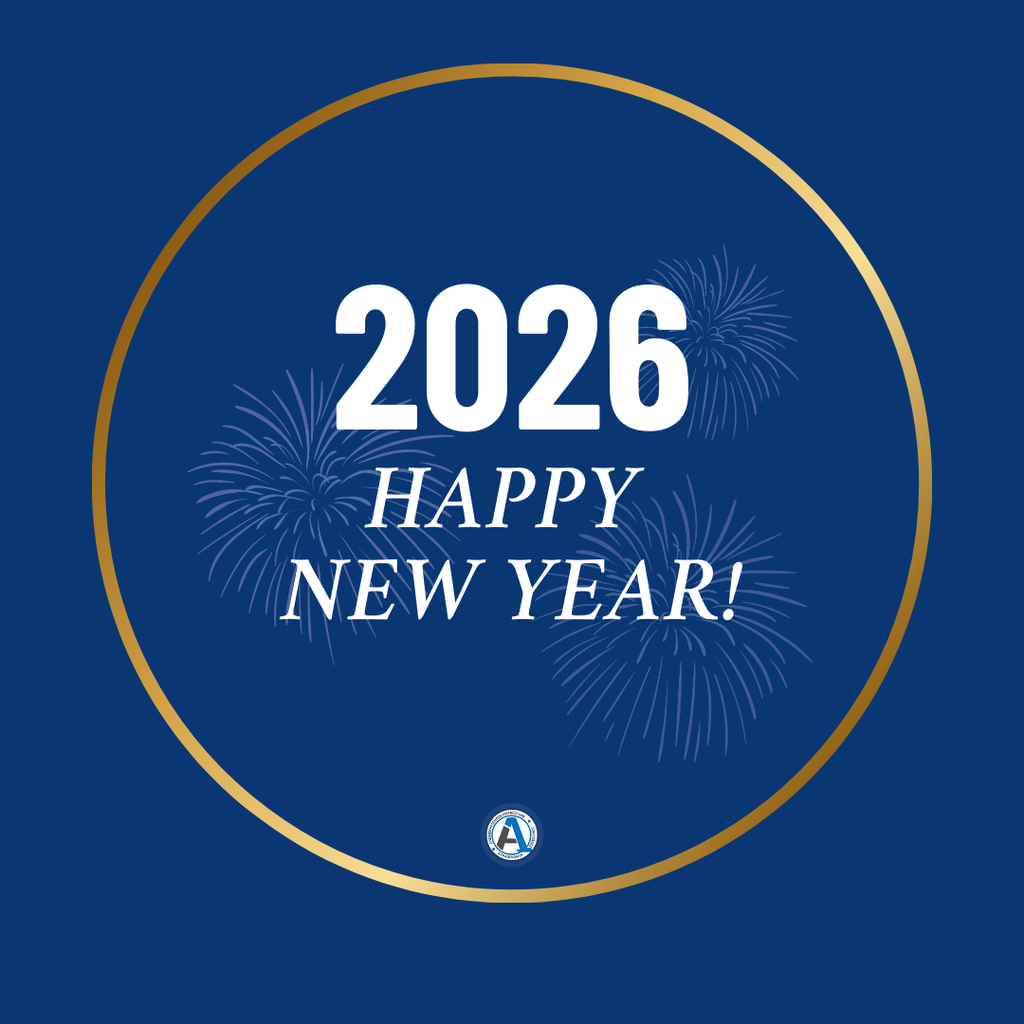 Happy New Year graphic for 2026 with fireworks on it