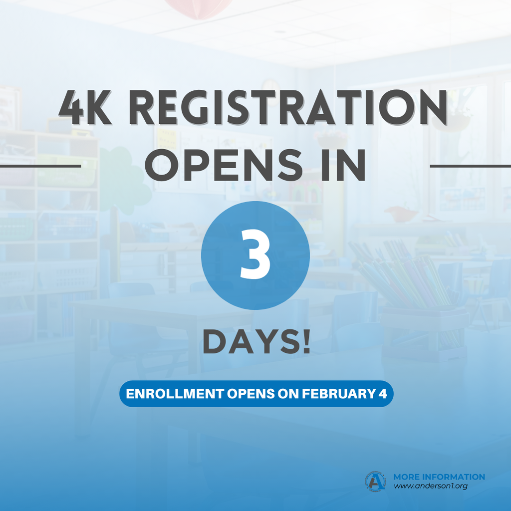 A graphic letting people know that 4K registration opens in 3 days on February 4. 