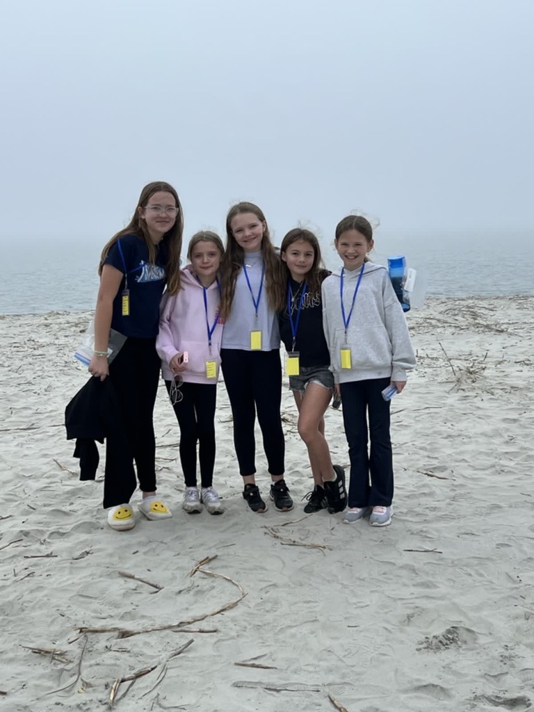 5th grade girl group on the beach