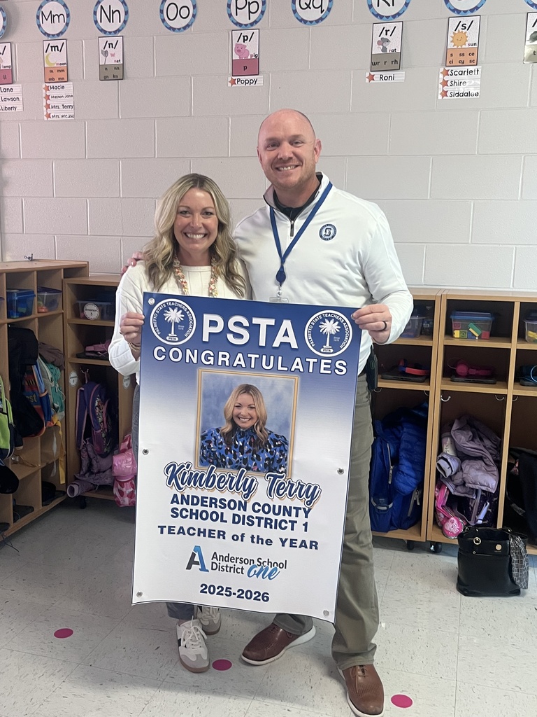 ASD1 Teacher of the Year, Kimberly Terry with Mr. Lesley