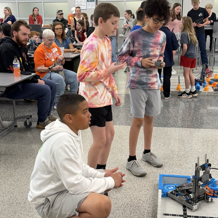 robotics team in action