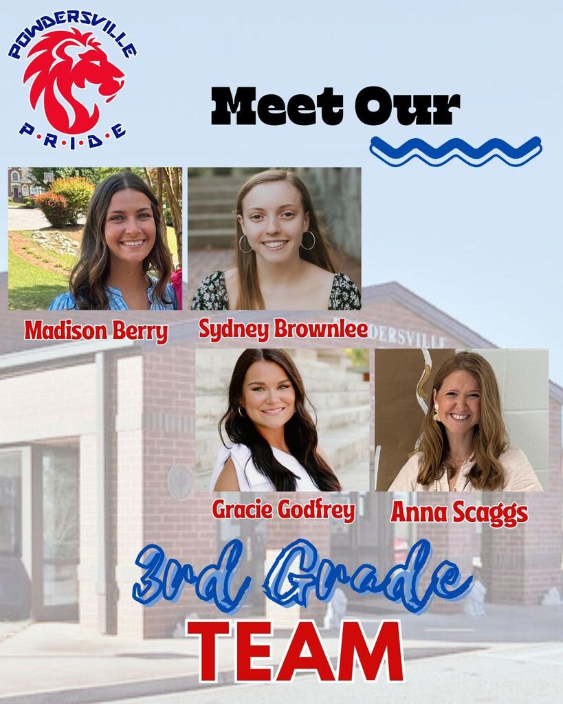 Meet our 3rd grade team: Madison Berry, Sydney Brownlee, Gracie Godfrey, and Anna Scaggs.