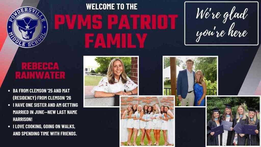 Meet the new PVMS Family Member Rebecca Rainwater