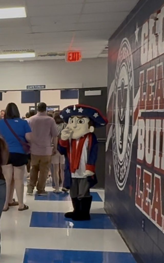 Image of out PVMS Patriot mascot 