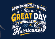 Shirt Logo - Blue and Gold stating "It's a Great Day to Be A Hurricane!"