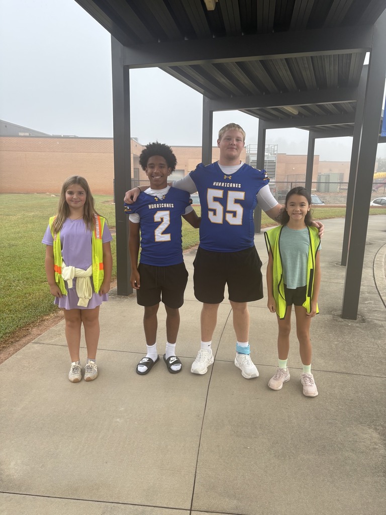 Football players with safety patrols