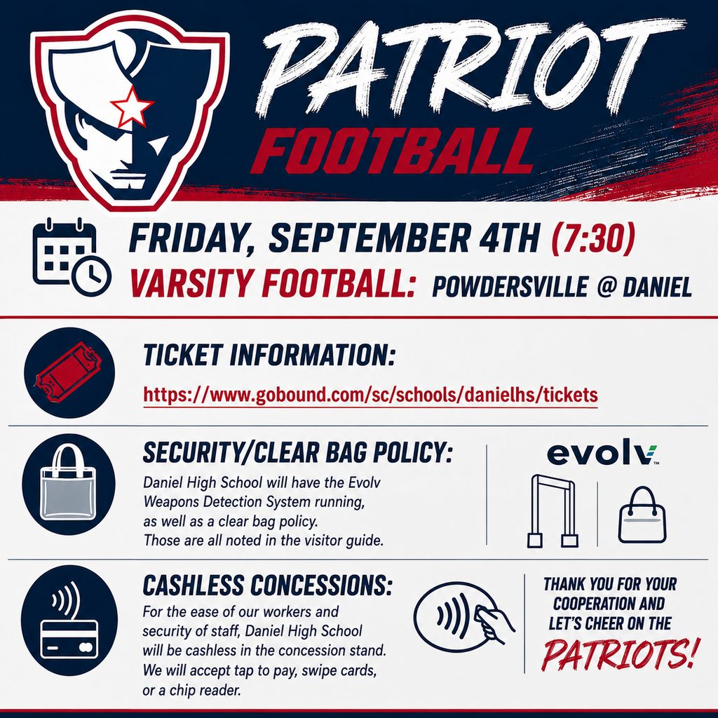 PVHS @ Daniel High School Game Day Information