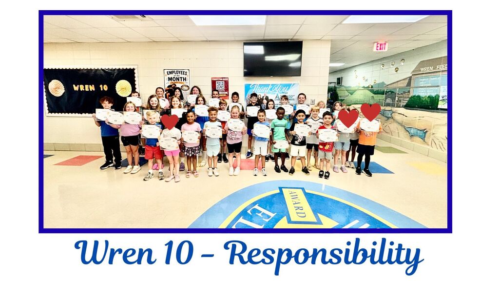 Students holding their Wren 10 certificates for August