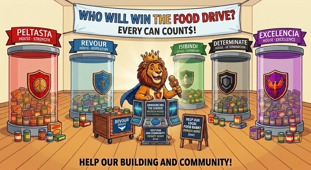 We have kicked off our food drive competition with each House!
