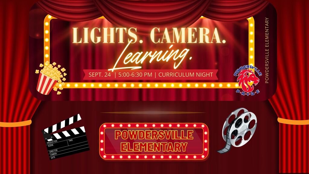 Lights, Camera, Learning Curriculum Night Sept 24