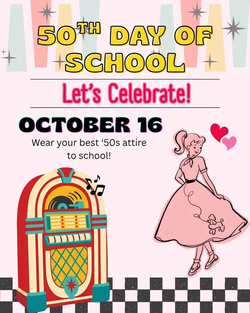 October 16 is 5oth day of school