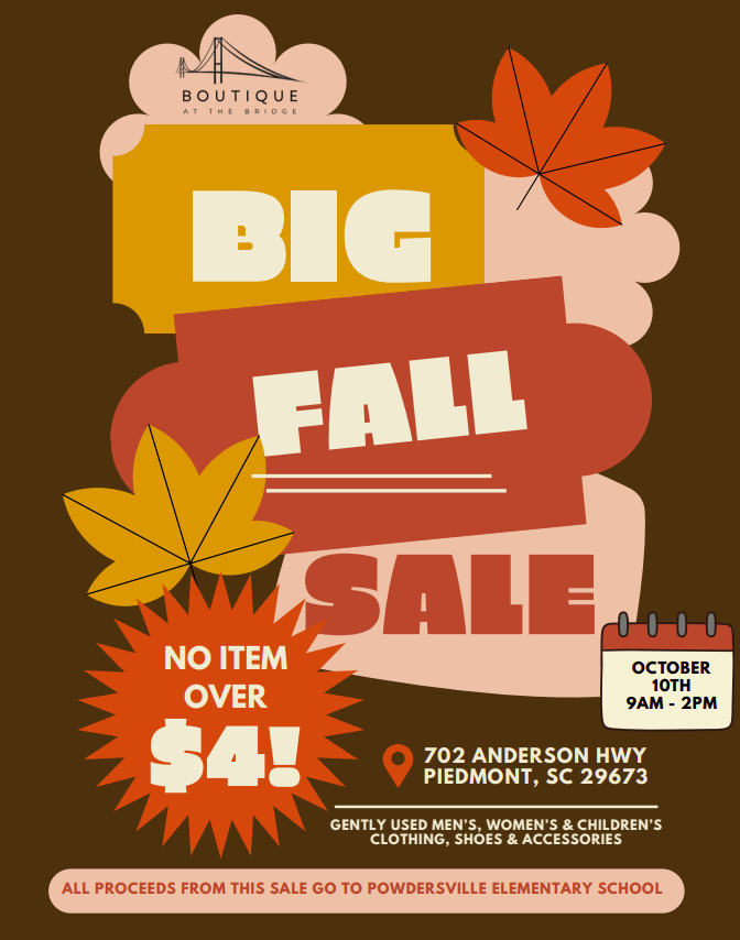 Boutiqe at the Bridge sale: October 10