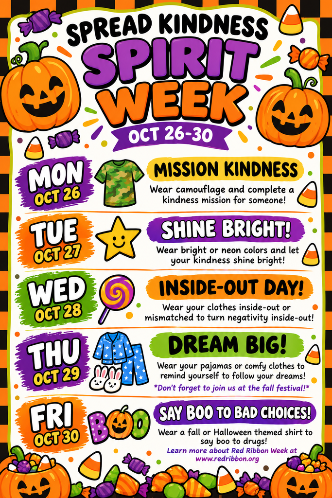 Flyer for Spread Kindness Spirit Week