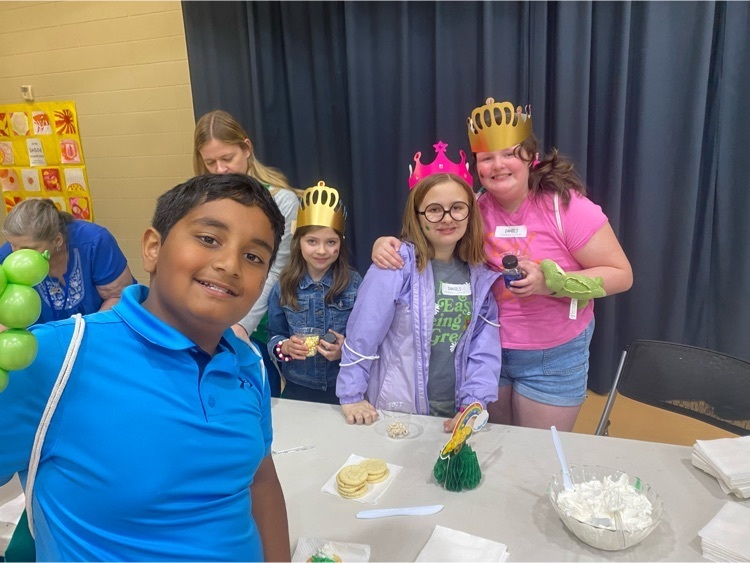 students completing art activities