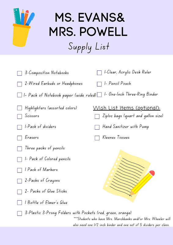 Supply Lists