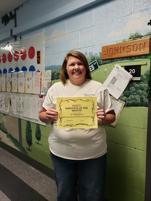 March Employee of the Month - Mrs. Johnson!