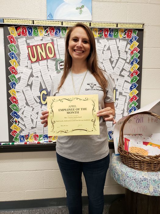 Congratulations Mrs. Sutherland!