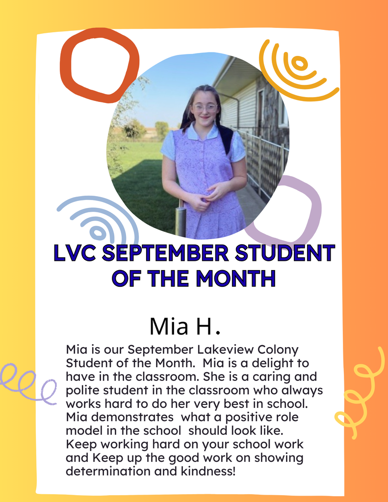 LVC SEPT STUDENT OF THE MONTH