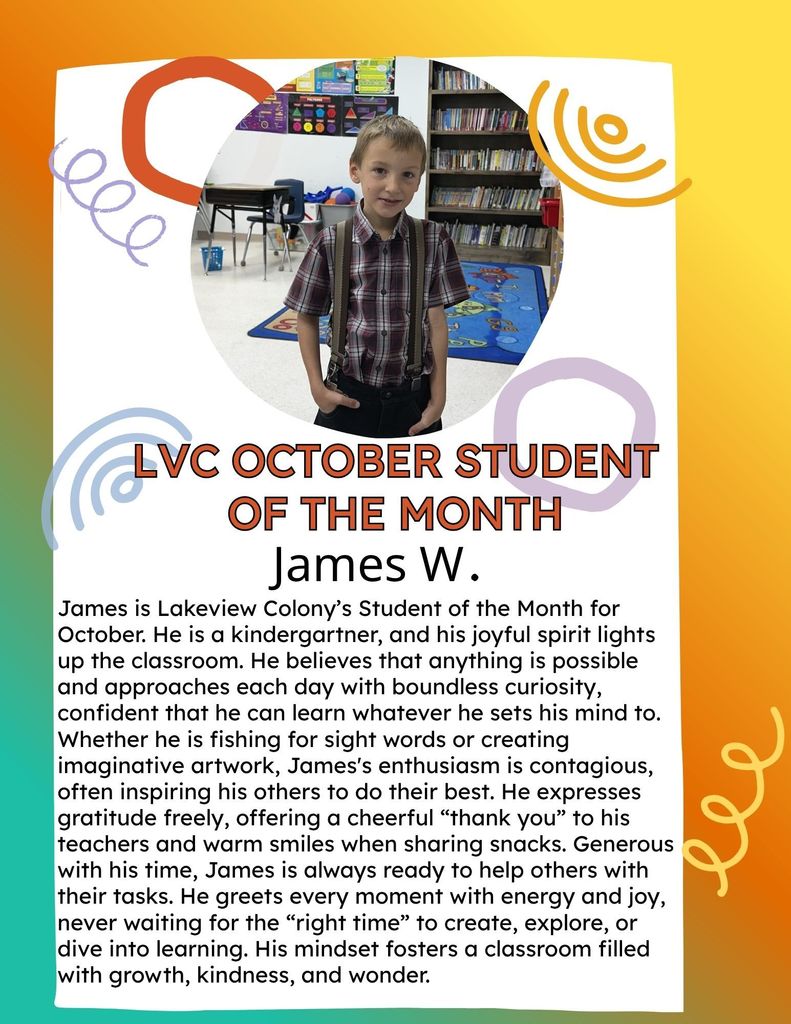 LVC STUDENT OF THE MONTH-JAMES
