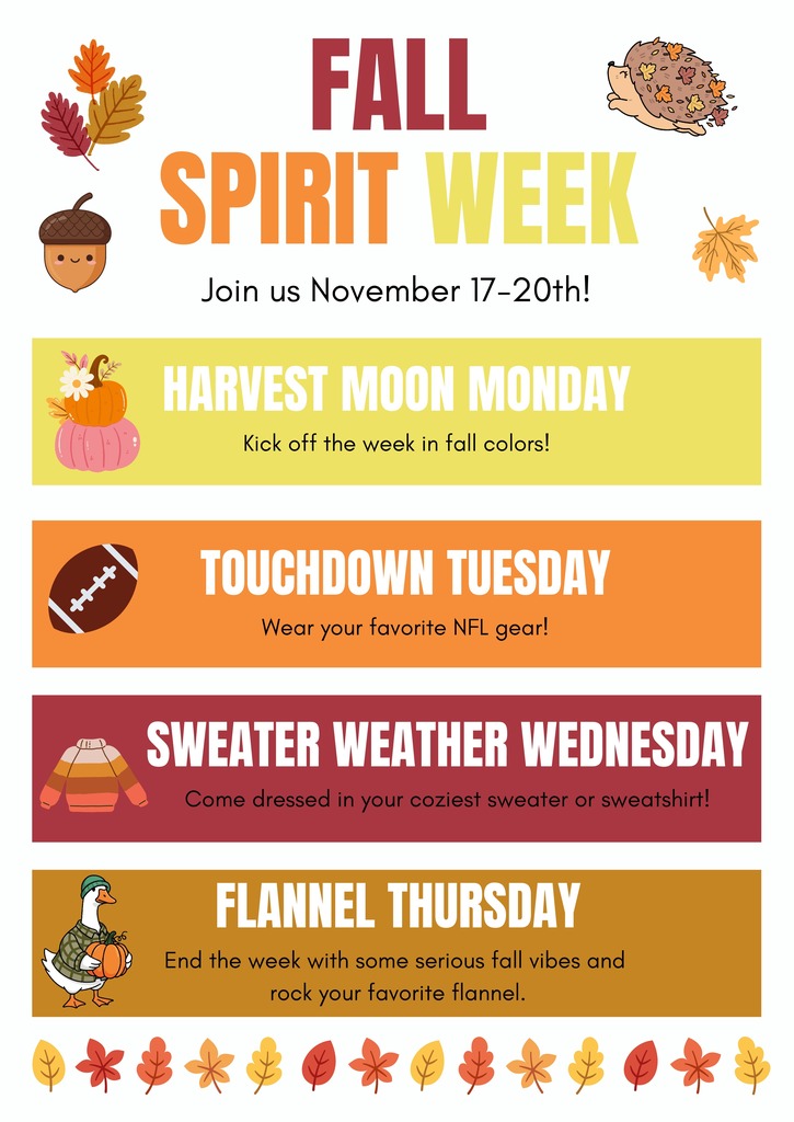 Fall Spirit Week Flyer