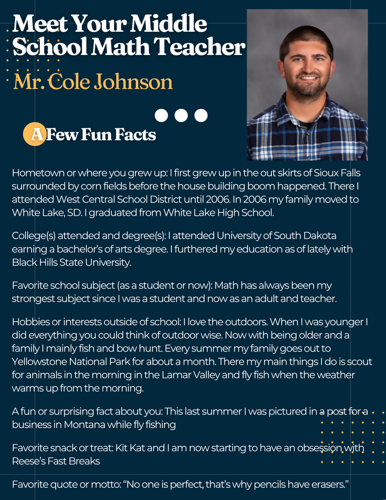 COLE JOHNSON TEACHER SPOTLIGHT