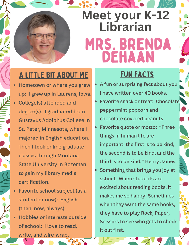 BRENDA DEHAAN TEACHER SPOTLIGHT