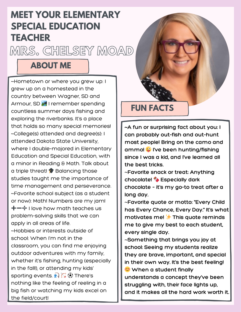 CHELSEY MOAD TEACHER SPOTLIGHT