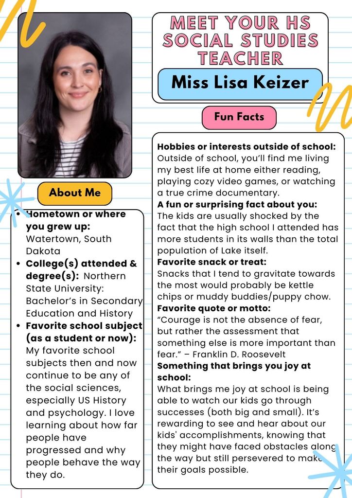 LISA KEIZER TEACHER SPOTLIGHT