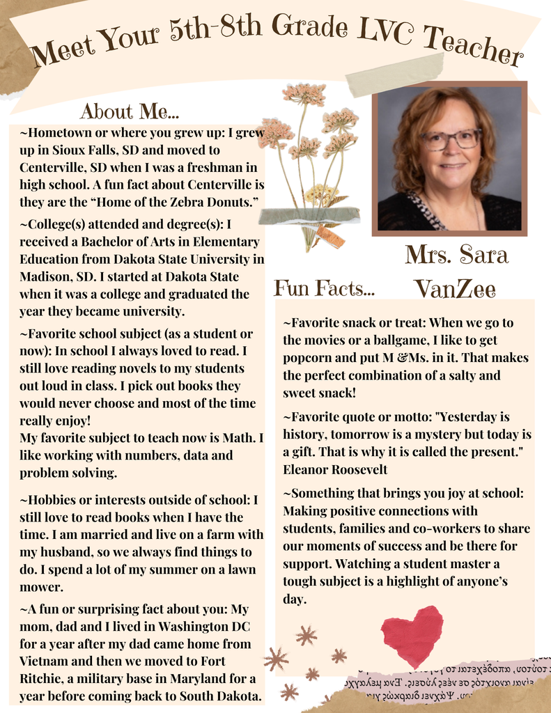 SARA VANZEE TEACHER SPOTLIGHT