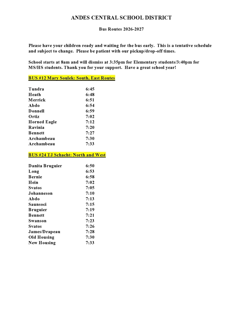 bus route