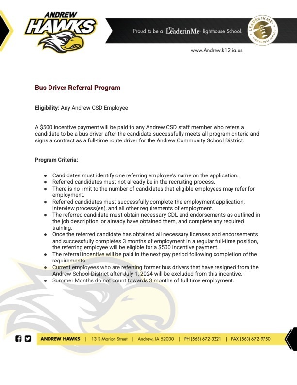 Bus Driver Referral Program pg 1
