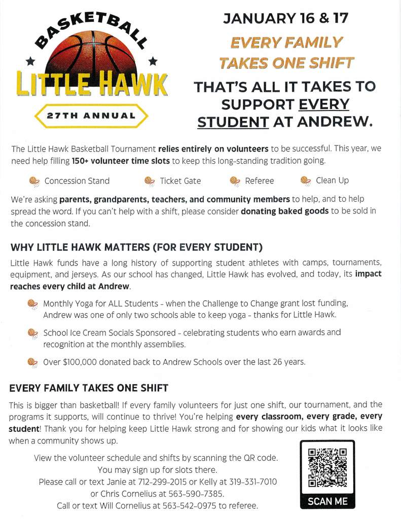 Little Hawk Basketball Flyer