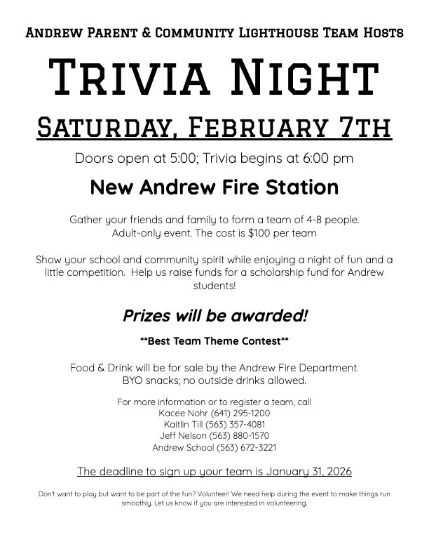 2026 Andrew Trivia Night 