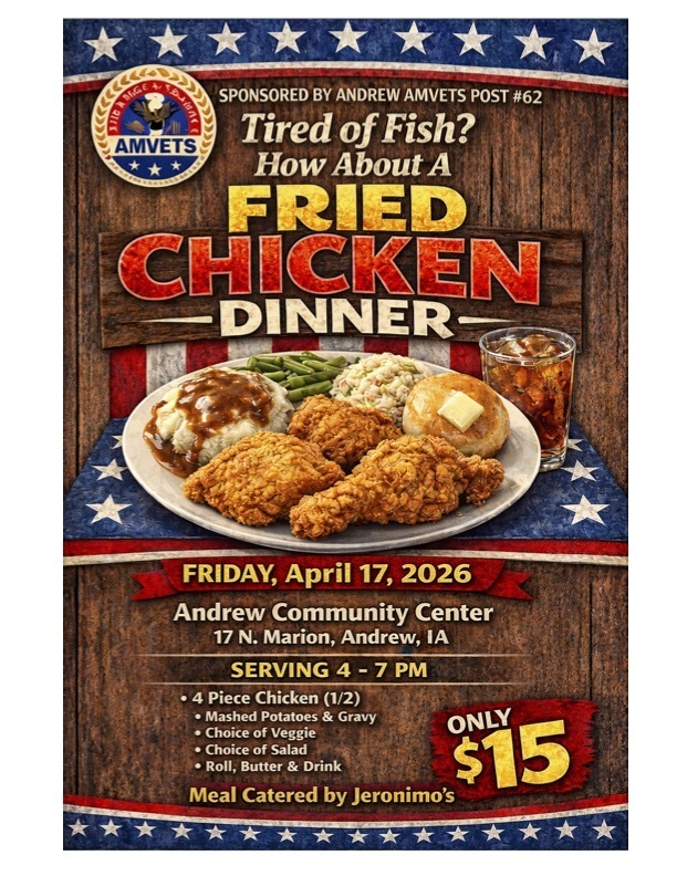 Amvets Chicken Dinner